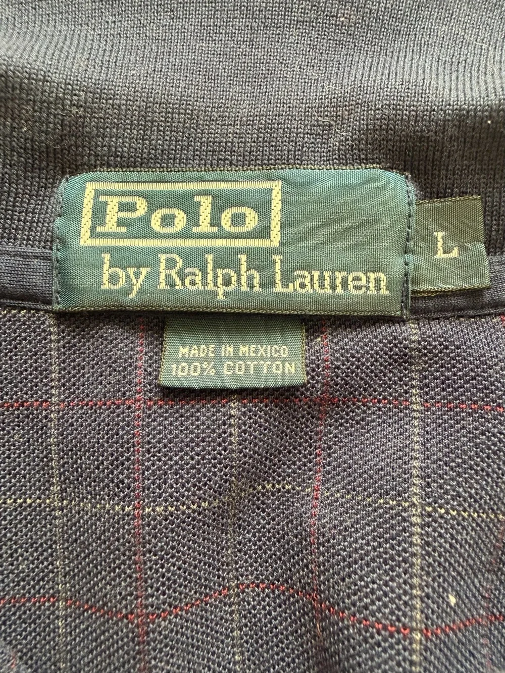 Vintage Polo Ralph Lauren Long Sleeve Polo Shirt Size Large 100% Cotton
